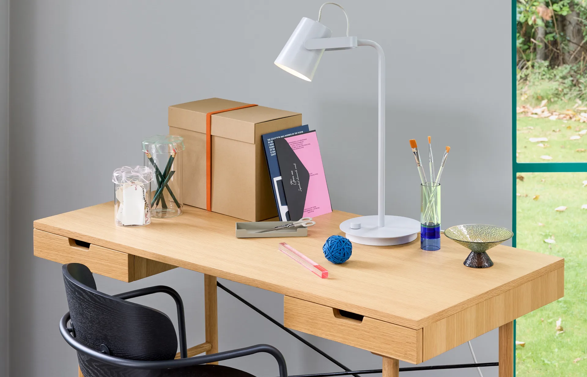 Heir oppbevaringskrukke glass høy, Green Hübsch Interior