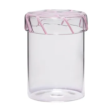 Heir oppbevaringskrukke glass medium - Pink - Hübsch Interior