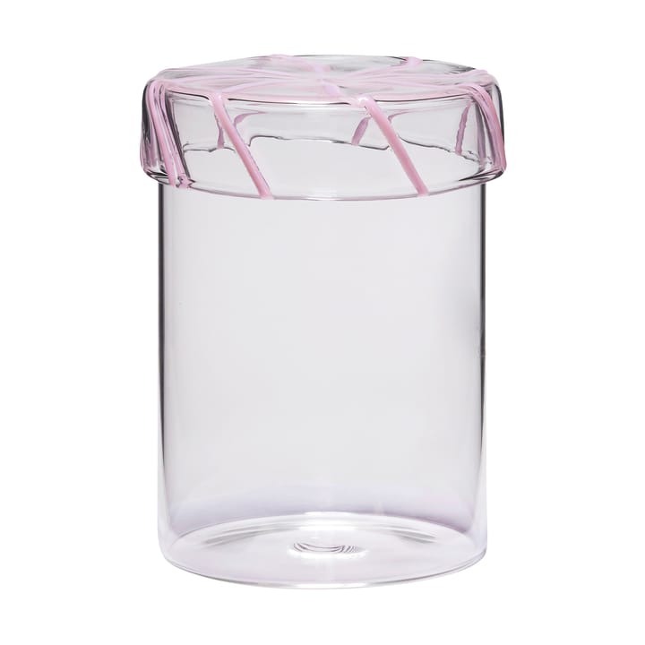 Heir oppbevaringskrukke glass medium - Pink - Hübsch