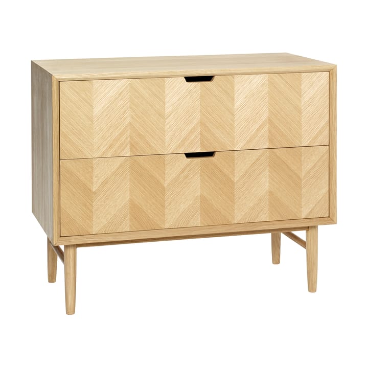 Herringbone kommode med skuffer - Eik - Hübsch