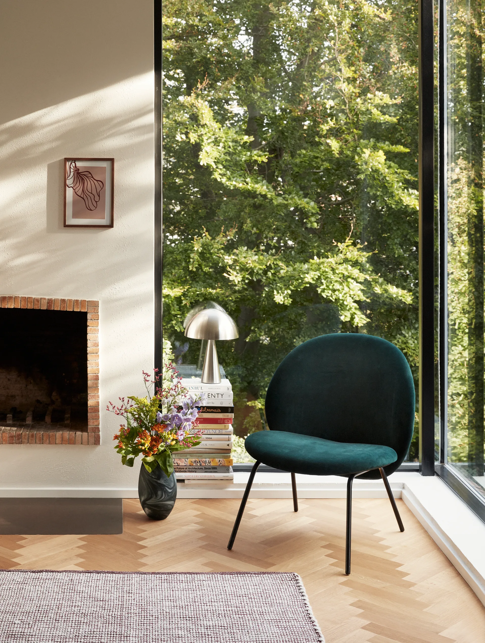 Hübsch bordlampe 33 cm, Metall-nikkel Hübsch Interior