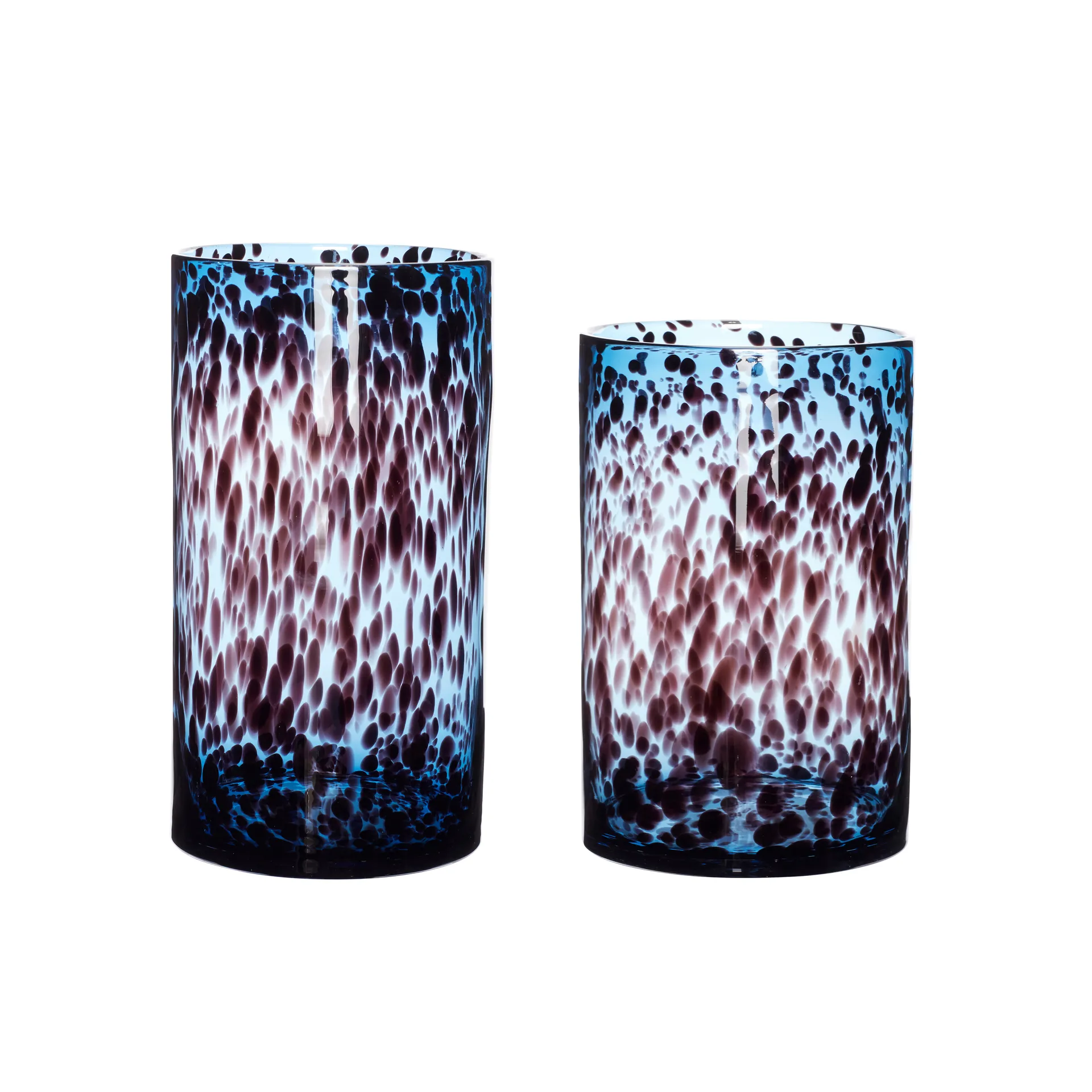 Hübsch Vase 2-pakning, Blå-bordeaux Hübsch Interior