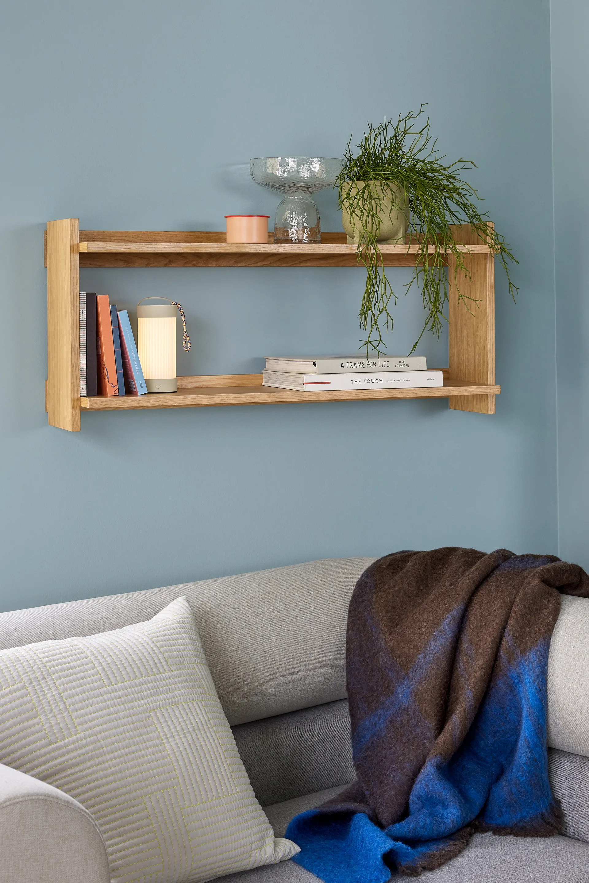 Inlet pledd 140x200 cm, Blå Hübsch Interior