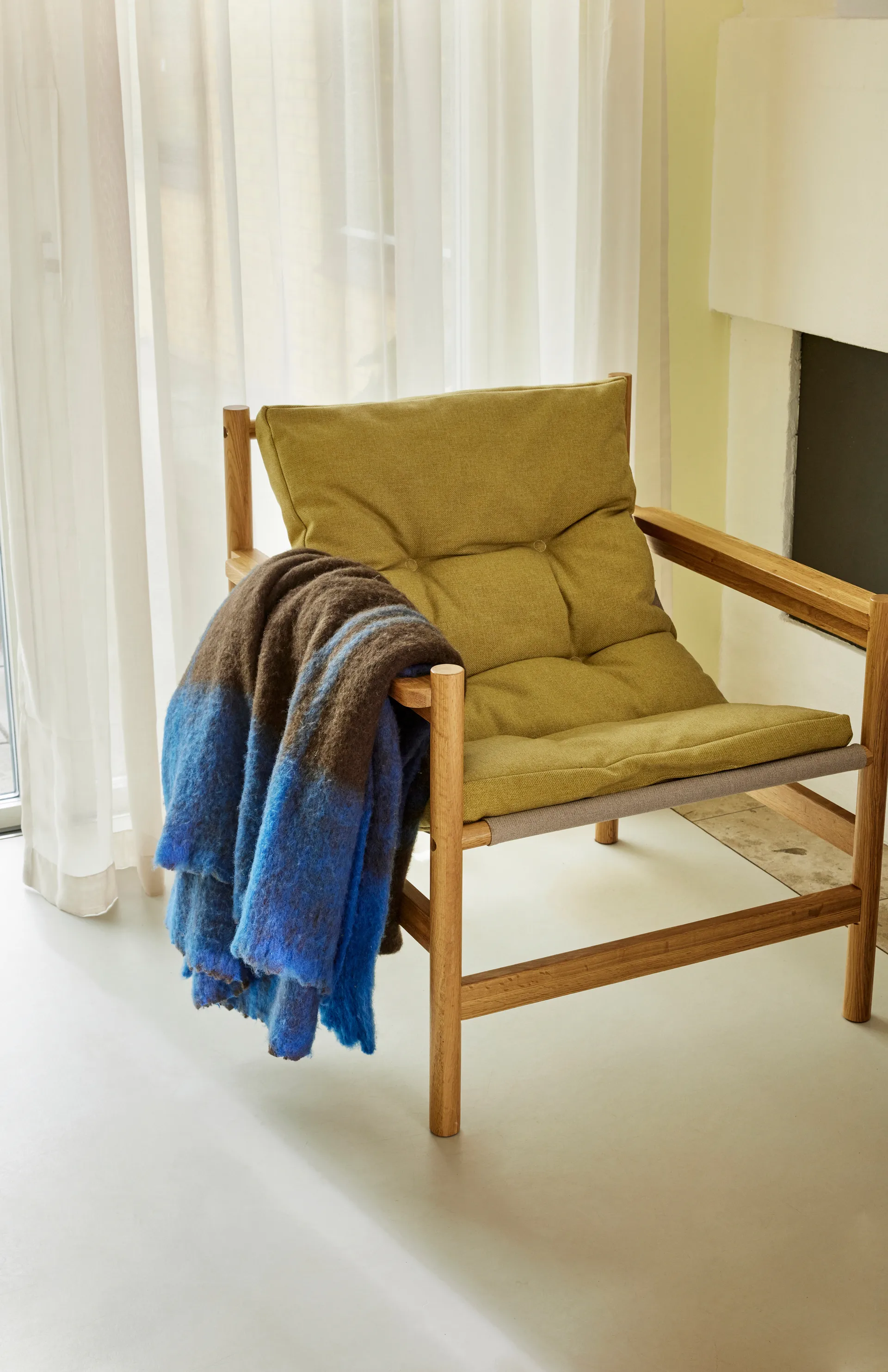 Inlet pledd 140x200 cm, Blå Hübsch Interior