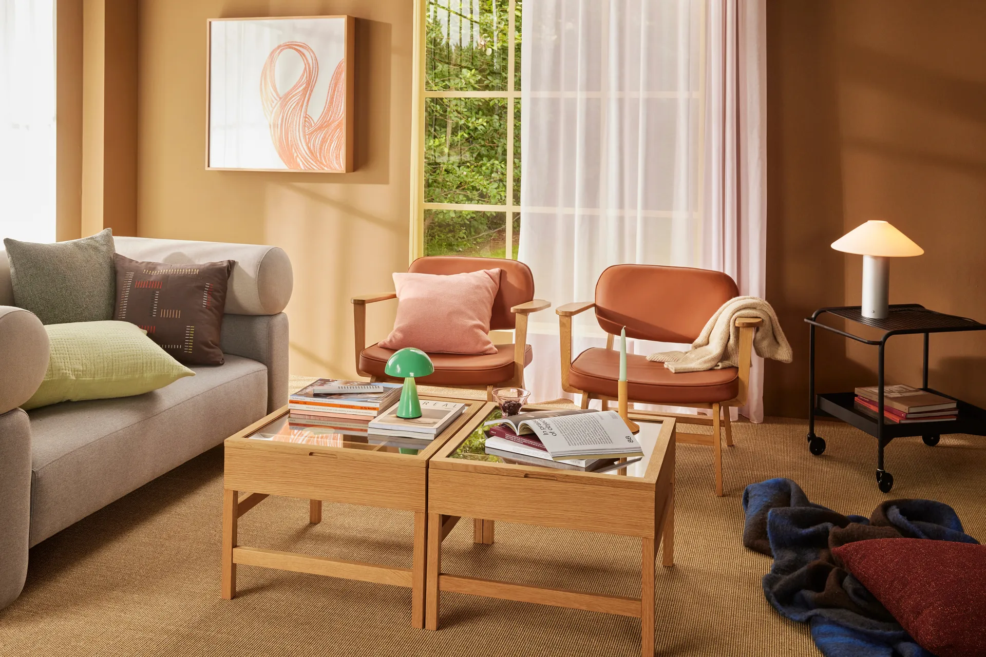 Inlet pledd 140x200 cm, Blå Hübsch Interior