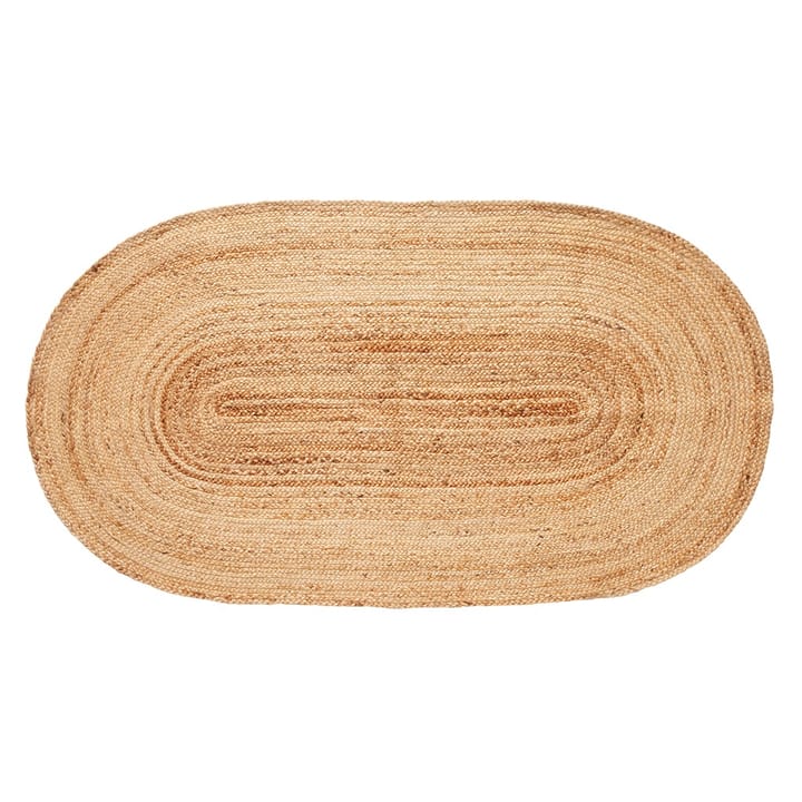 Jutematte oval 100x200 cm - Natur - Hübsch