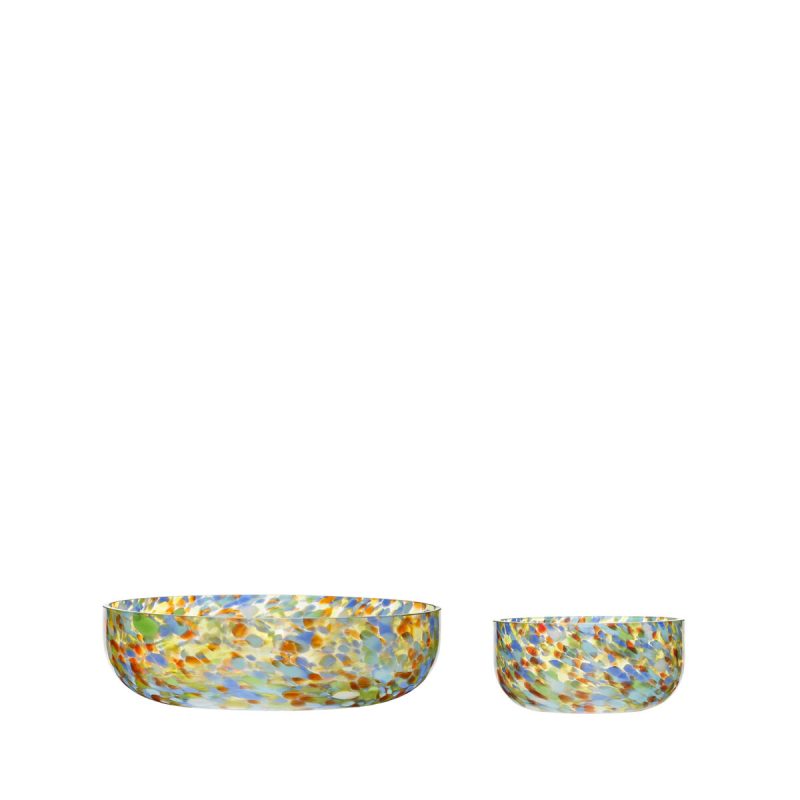 Confetti skåler 2 stk, multicolor