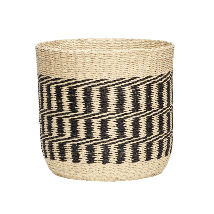Kurv rund Ø33 cm - Svart-natur - Hübsch