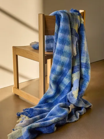 Loom pled - Blue, 140x200 cm - Hübsch Interior