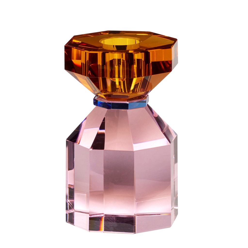 Hübsch - Gem Lysestake Orange/Pink