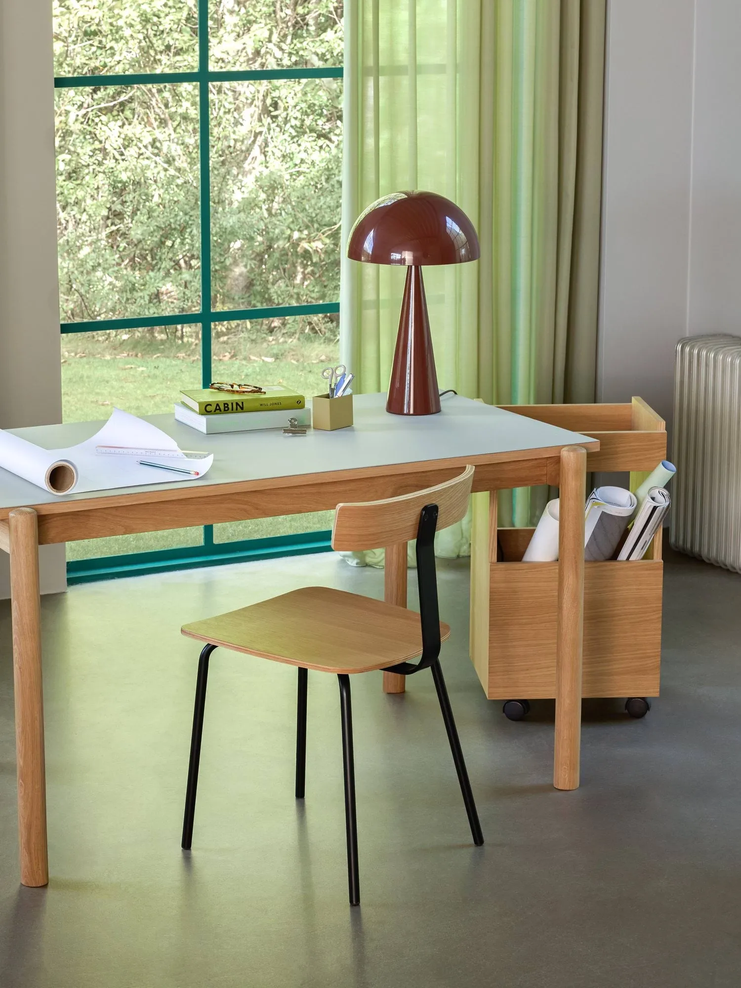 Mush bordlampe, Brown, tall 50 cm Hübsch Interior