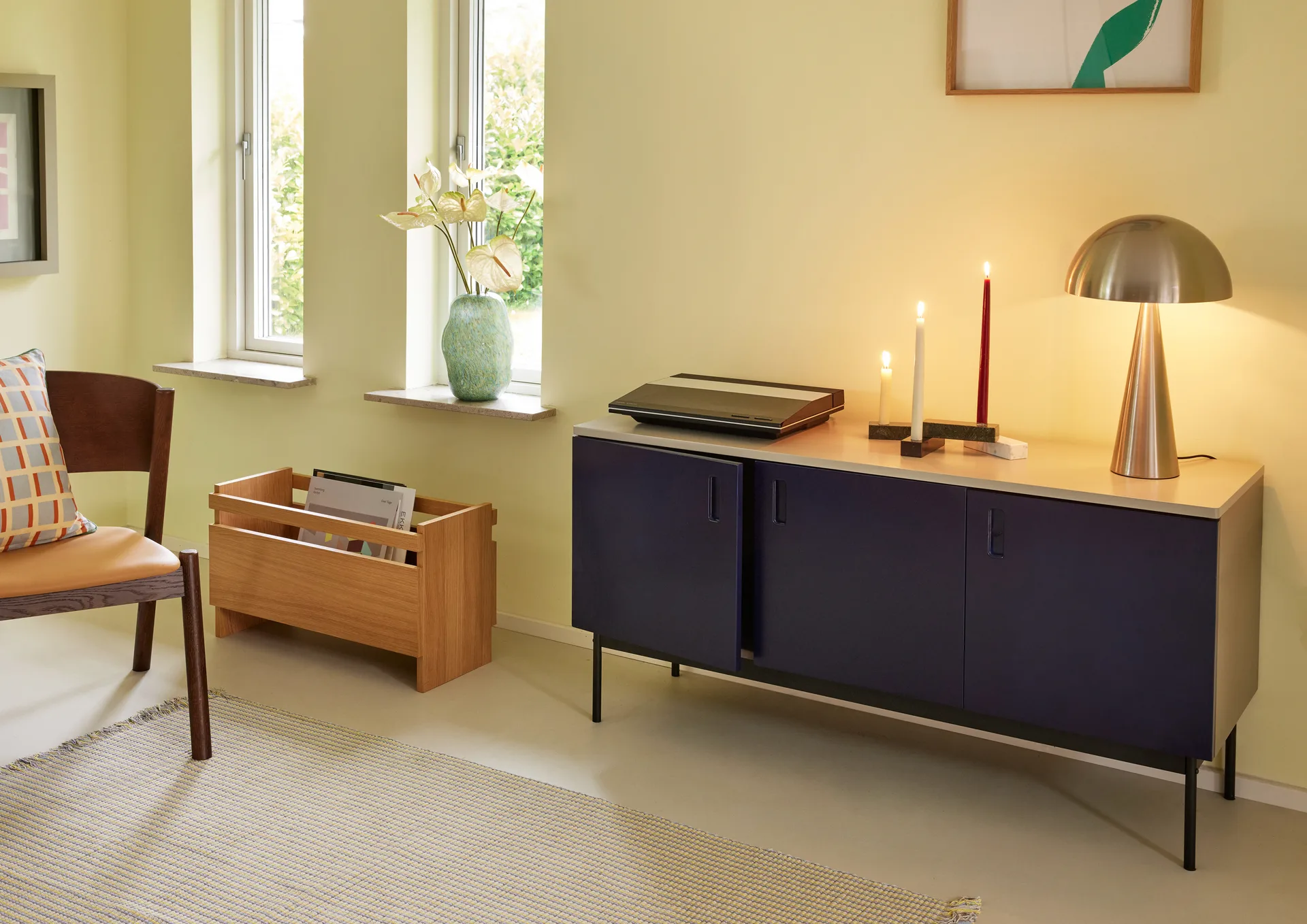 Mush bordlampe furu, Nikkel Hübsch Interior