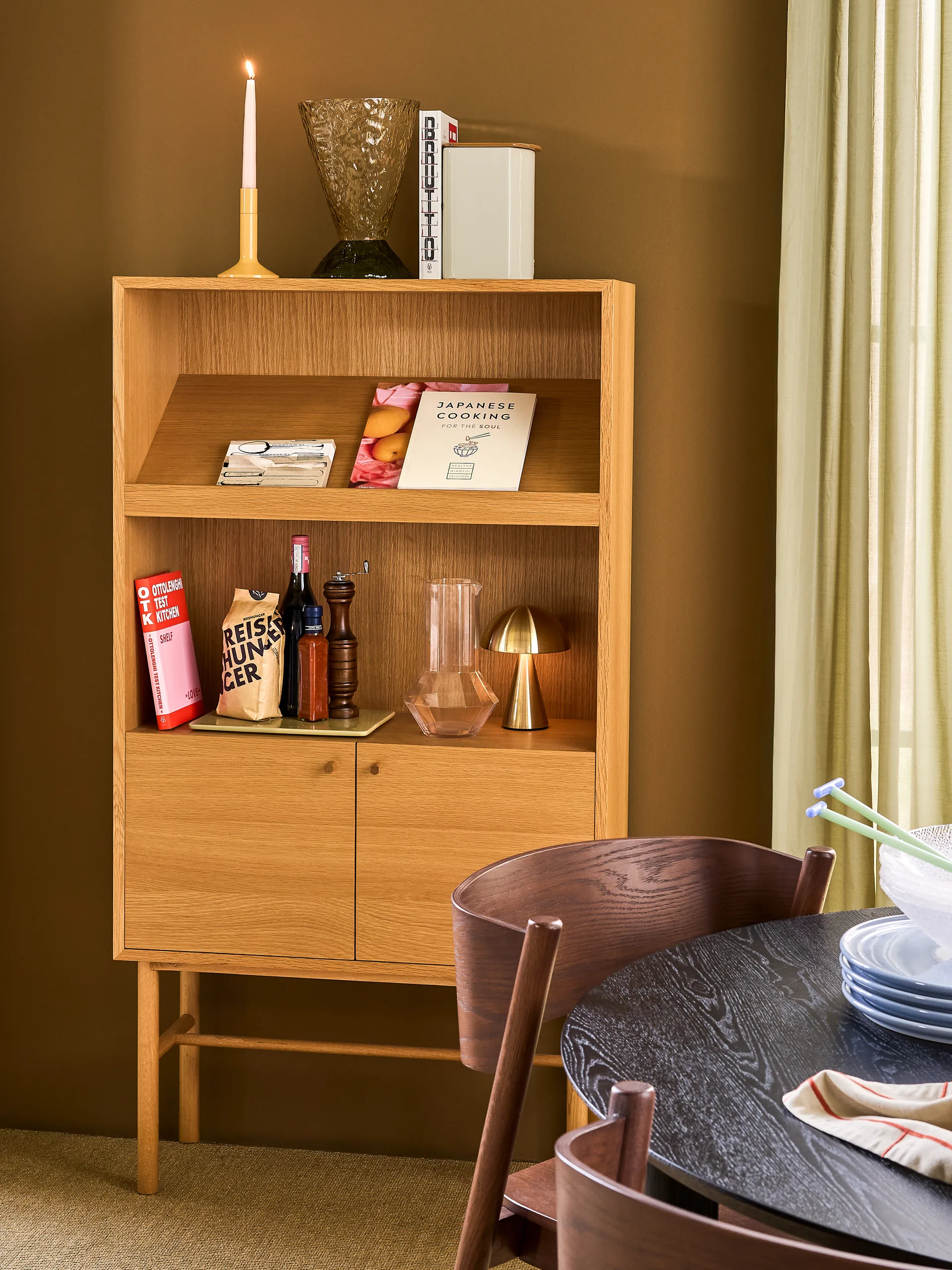 Mush portabel bordlampe, Brass Hübsch Interior