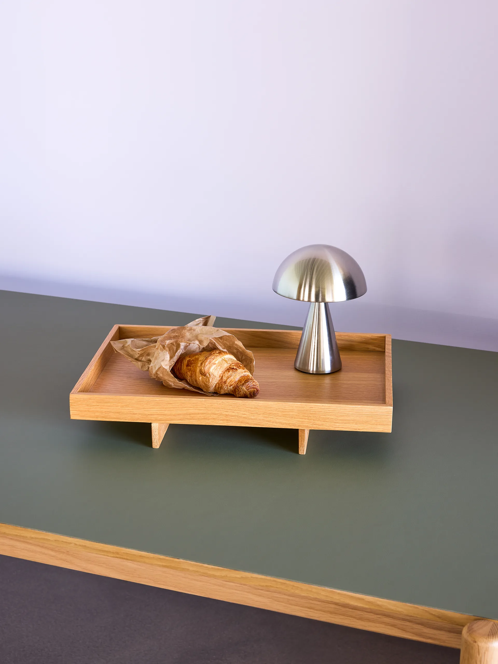 Mush portabel bordlampe, Nickel Hübsch Interior