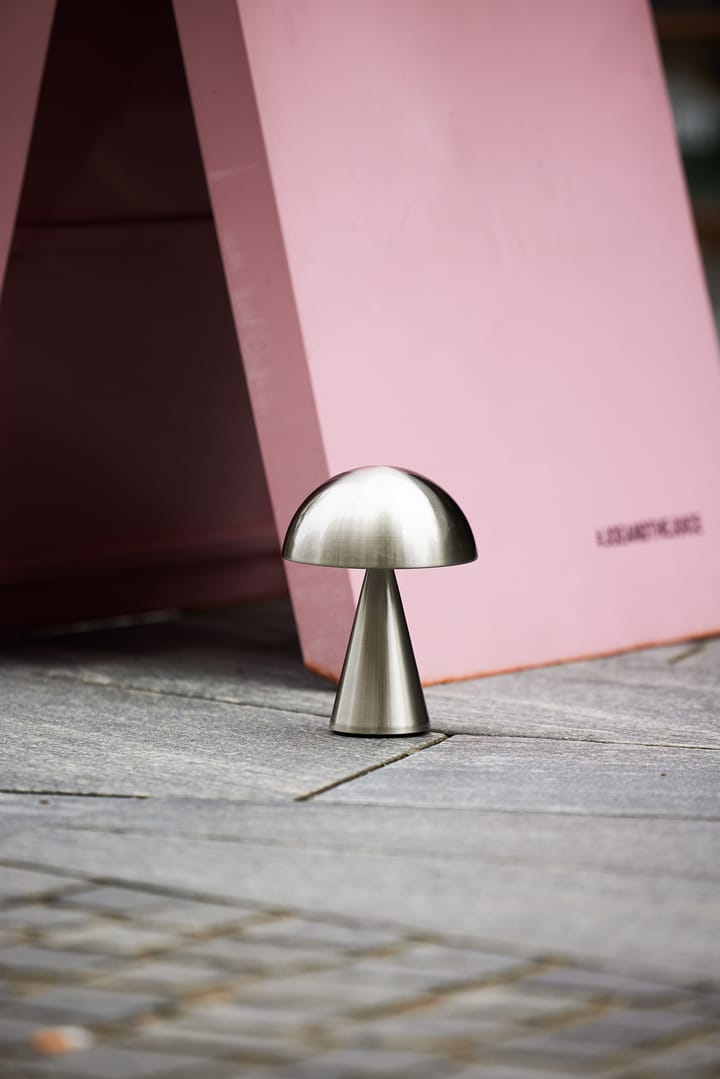 Mush portabel bordlampe, Nickel Hübsch Interior