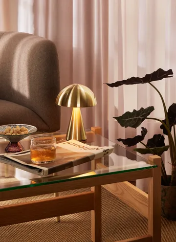 Mush portable bordlampe - Brass - Hübsch Interior