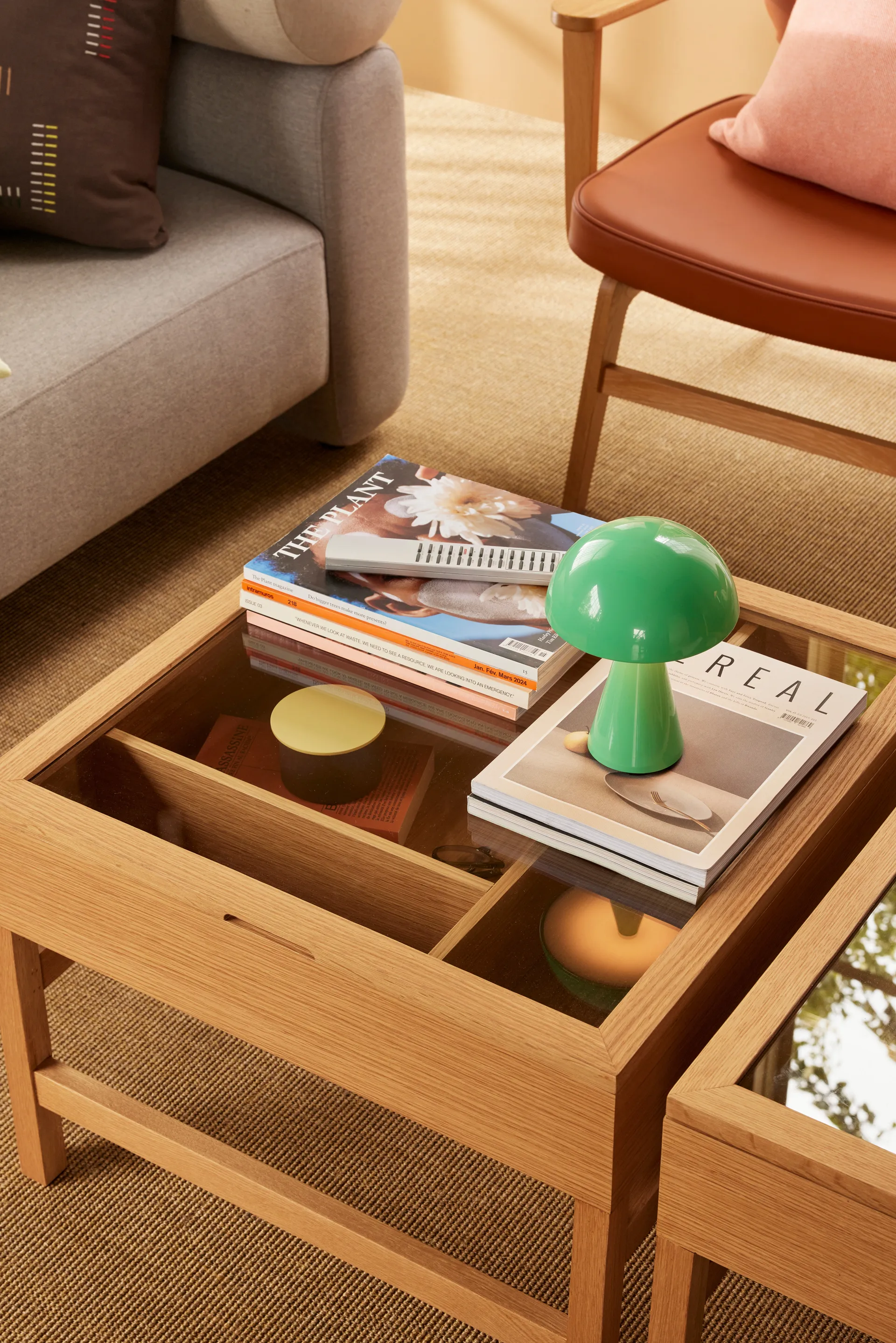 Mush portable bordlampe, Green Hübsch Interior