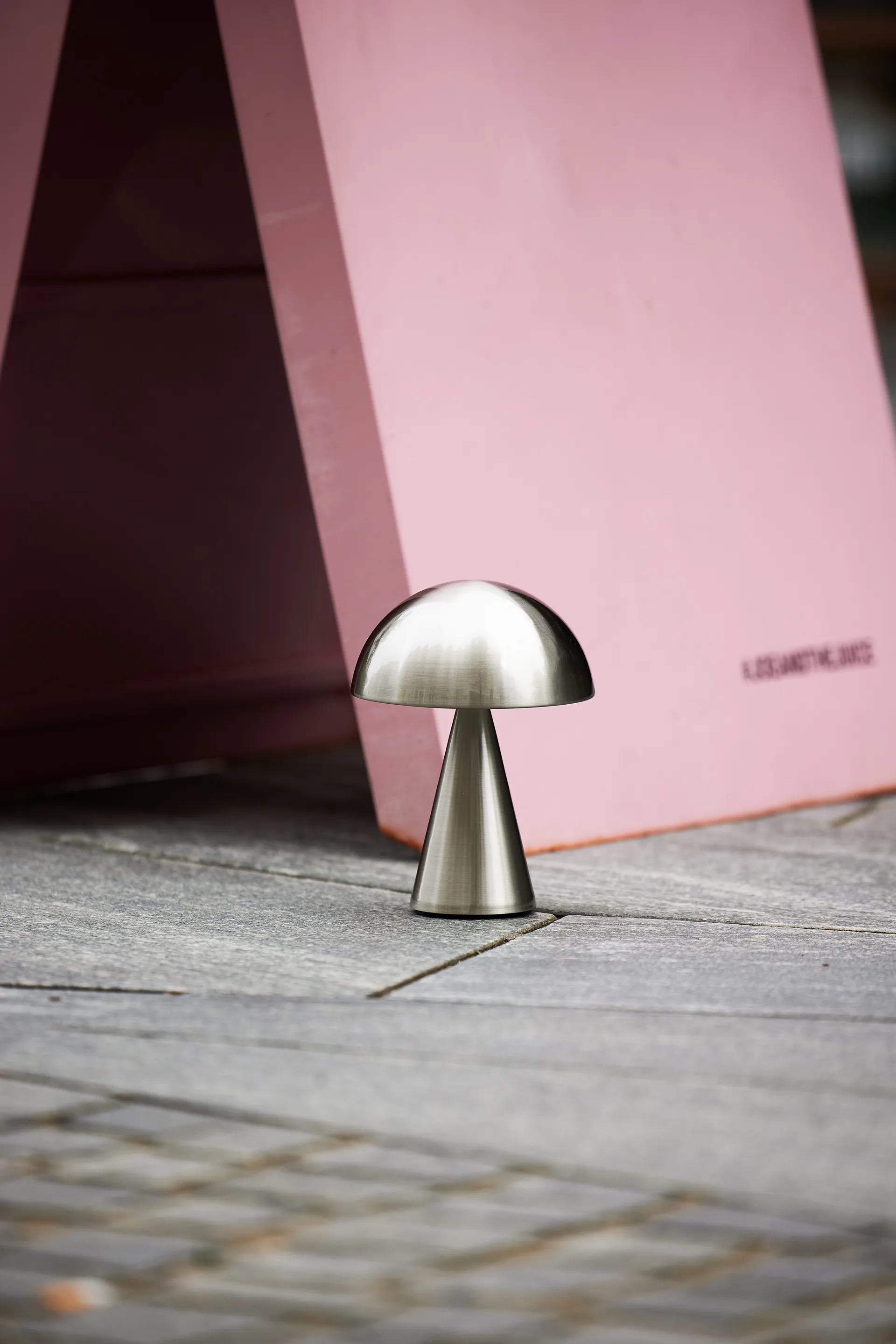 Mush portable bordlampe, Nickel Hübsch Interior