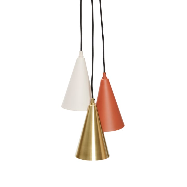 Pendel 3 stk - Brun-messing-beige - Hübsch