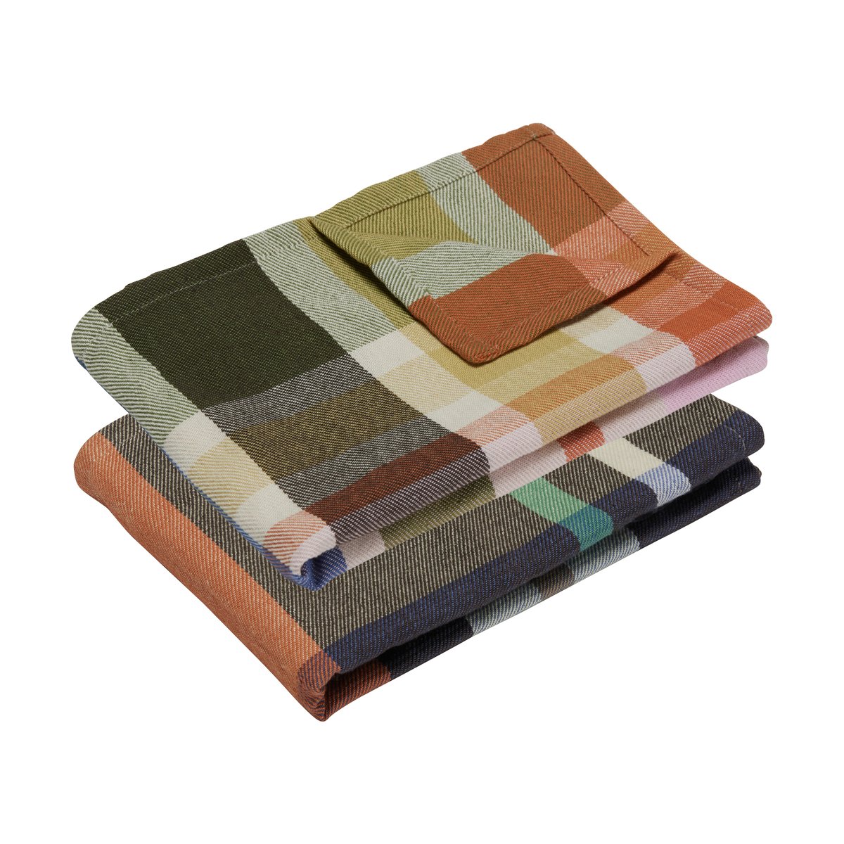 Bilde av Hübsch Playful kjøkkenhåndkle 2-pk Multicolour