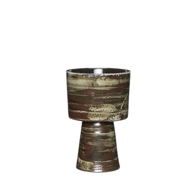 Plint krukke Ø17 cm, Vinrød sand Hübsch Interior