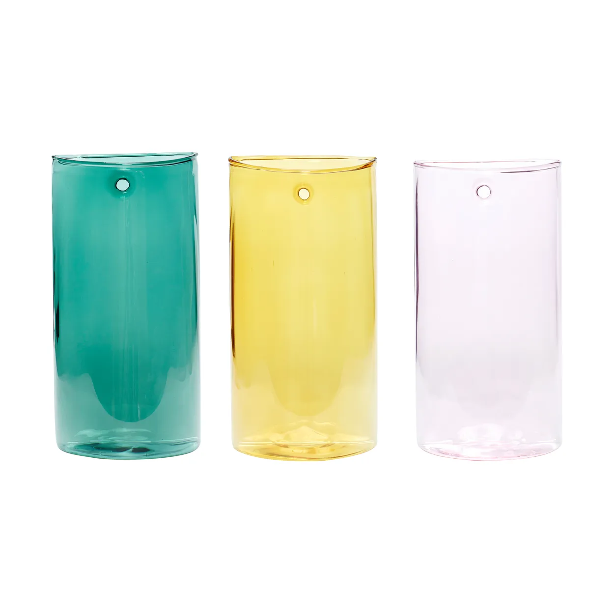 Hübsch Popsicle vase sett 3 deler Multicolour