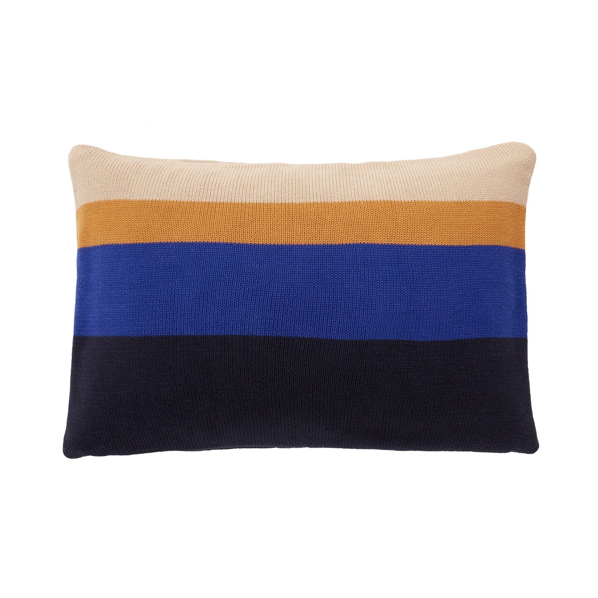 Hübsch Pute med fyll av bomull 40x60 cm Blå-amber-beige