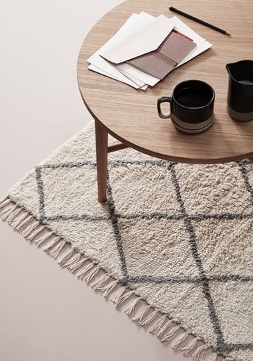 Teppe 90x150 cm - Hvit-grå - Hübsch Interior
