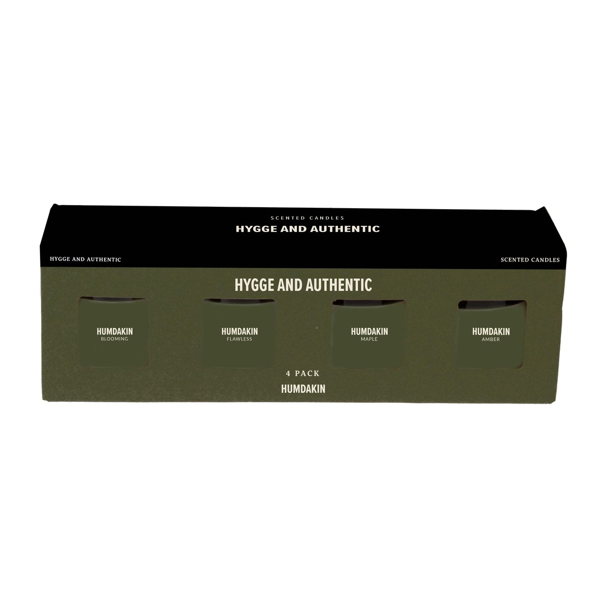 Humdakin Humdakin duftlys 4-pakning Hygge and Authentic - Green