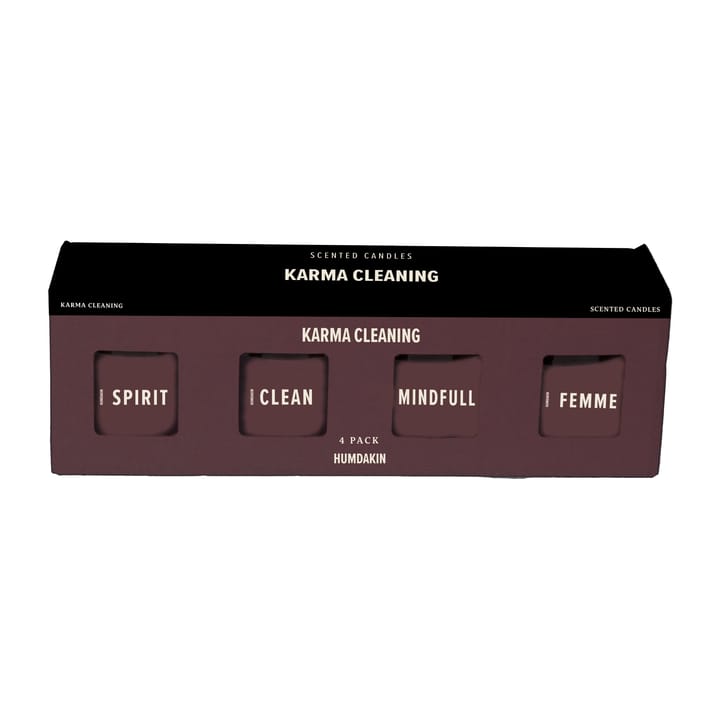 Humdakin duftlys 4-pakning - Karma Cleaning - Bordeaux - Humdakin