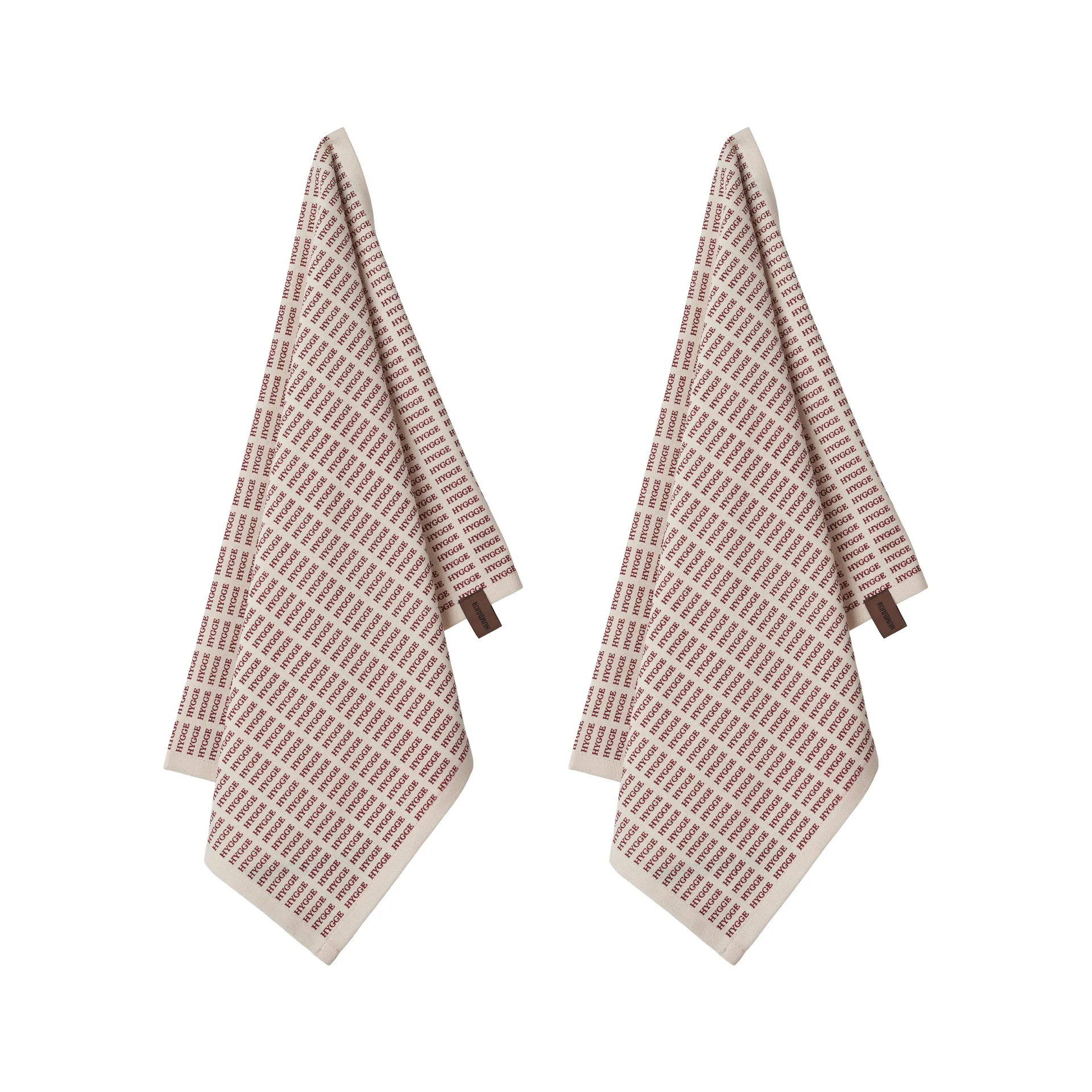 Humdakin Notes of Hygge kjøkkenhåndle jul 2-pakning, Off white-red Humdakin
