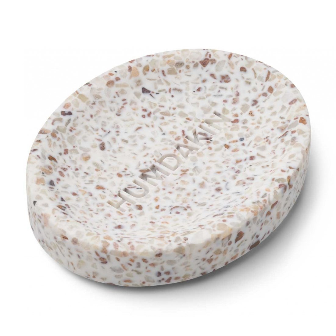 Humdakin Terrazzo såpeskål 10 x 13 cm White-brown | Skandinavisk Design | Såpedispensere & Såpekopper | Hvit