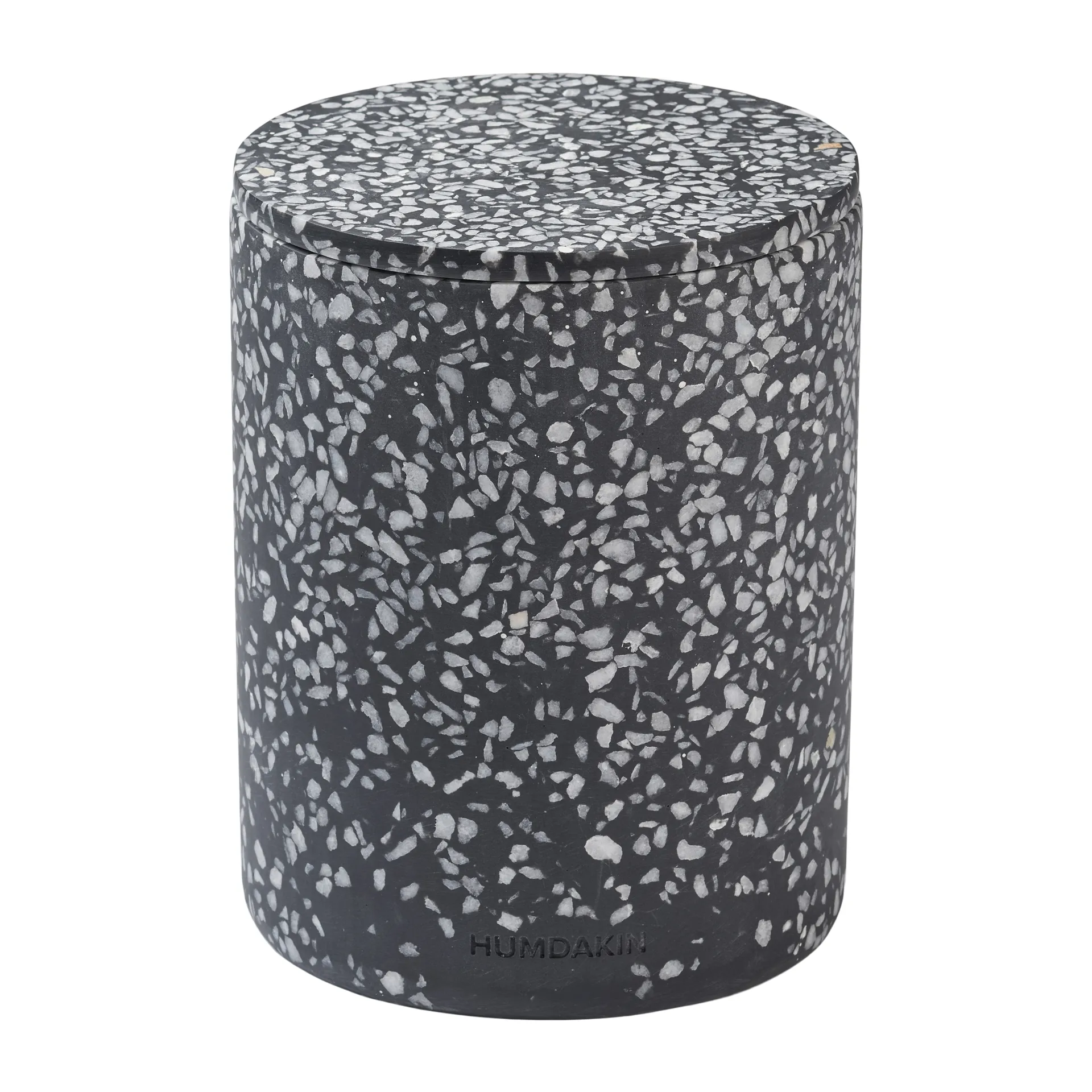 Humdakin Terrazzo vase med lokk Ø13 cm, Black Humdakin