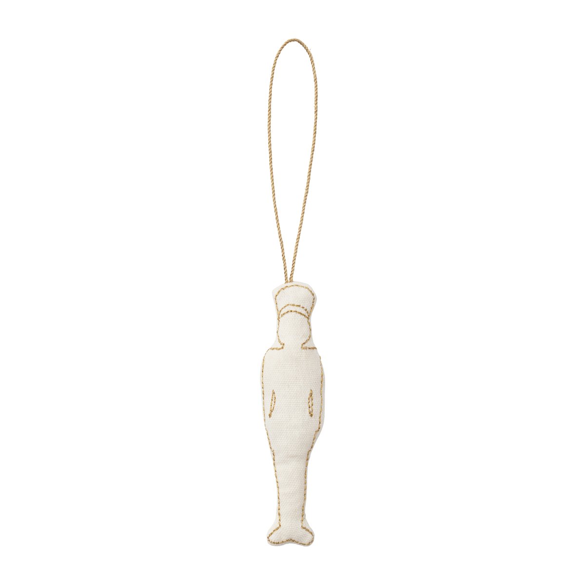 Humdakin Humdakin Tin Soldier julepynt bomull Off white/gold