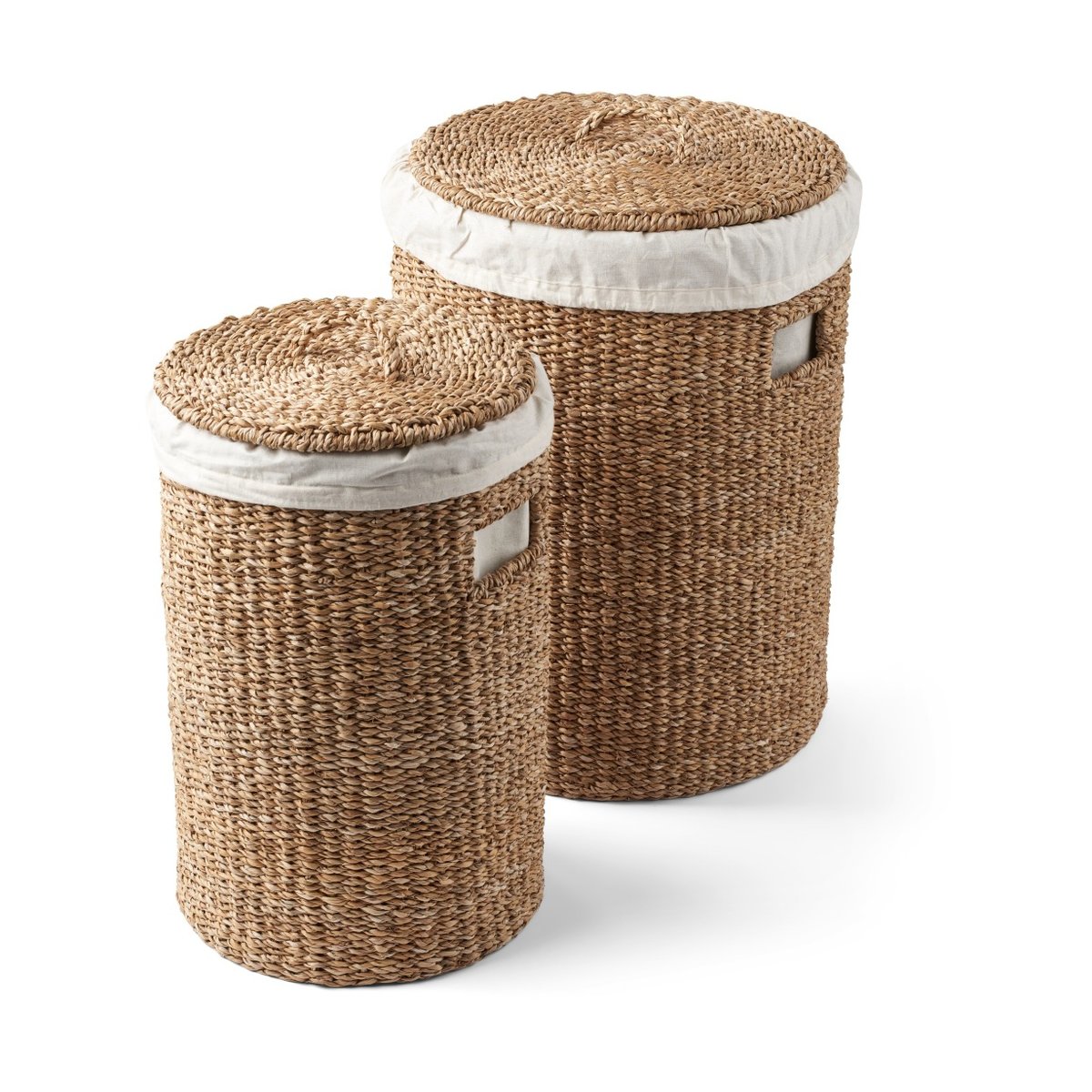 Humdakin vaskekurv 2 deler Flettet | Skandinavisk Design | Skittentøyskurver | Beige