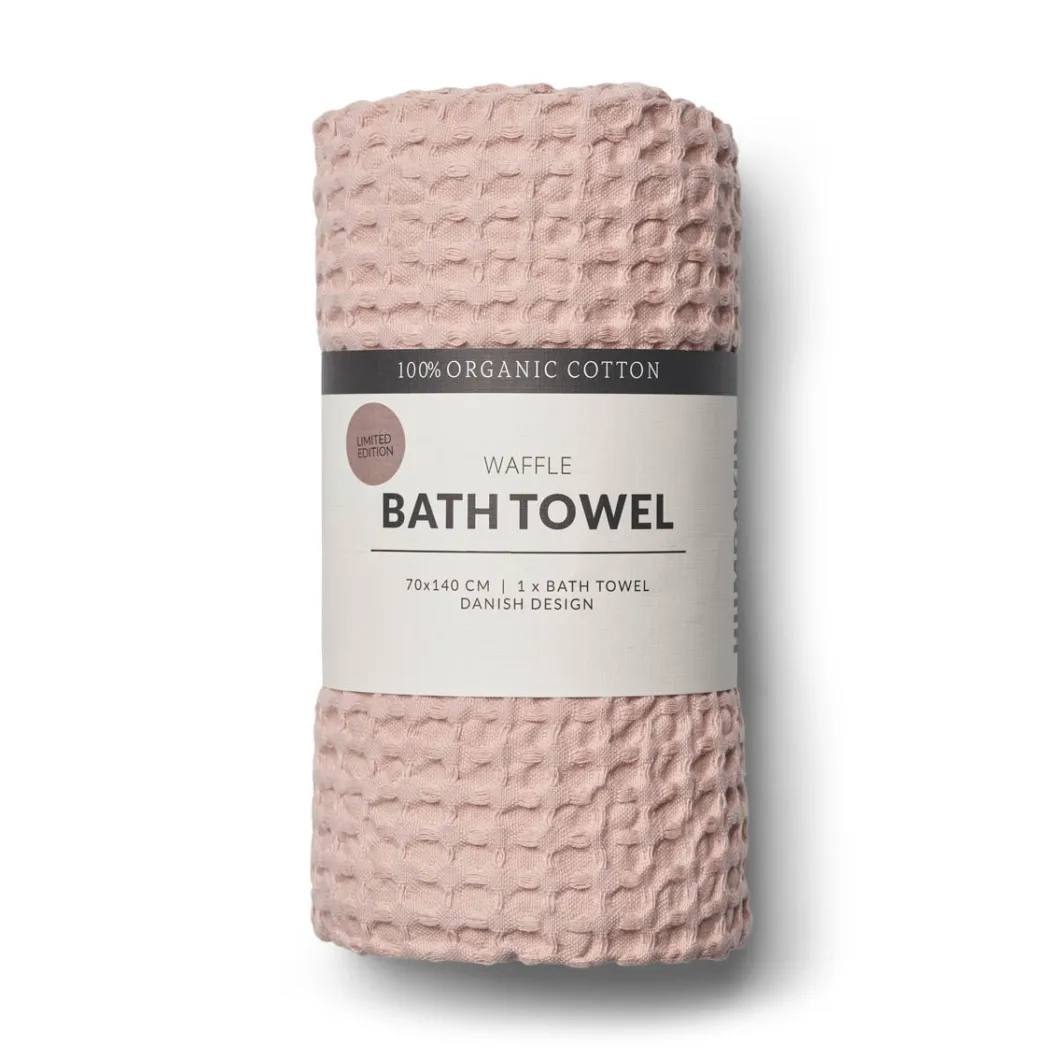 Humdakin Waffle badehåndkle 70 x 135 cm, Blush Humdakin