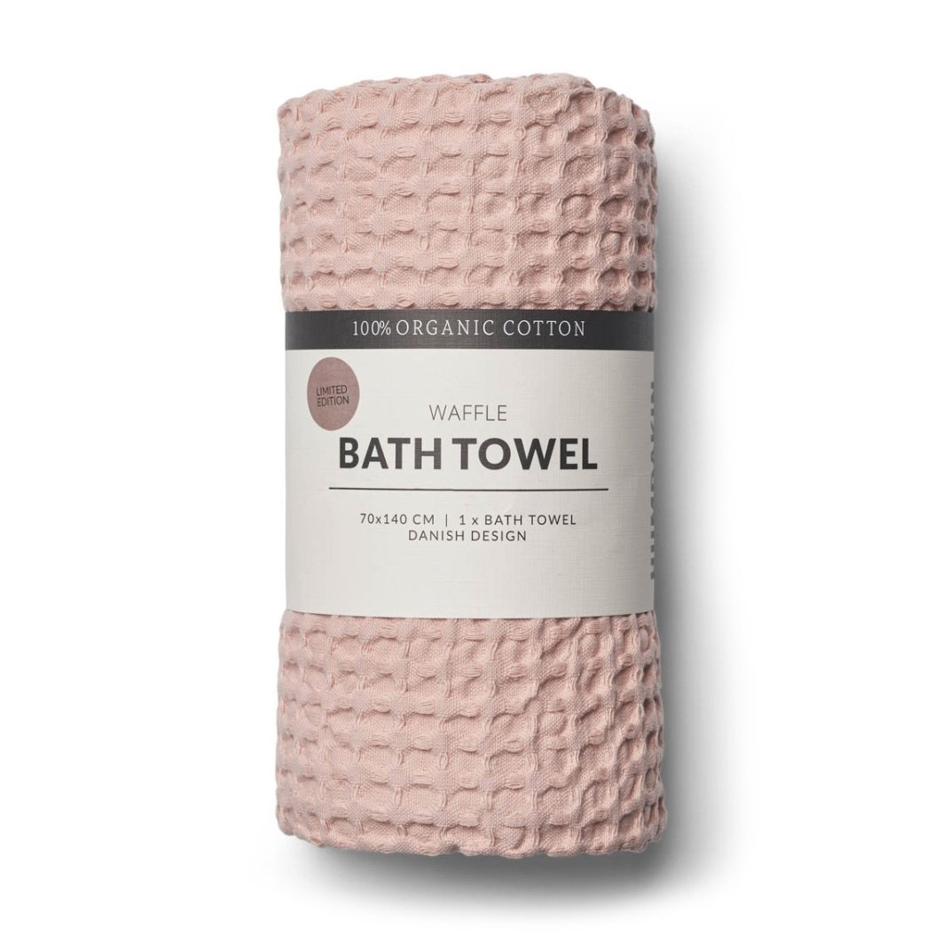 Bilde av Humdakin Humdakin Waffle badehåndkle 70 x 135 cm Blush