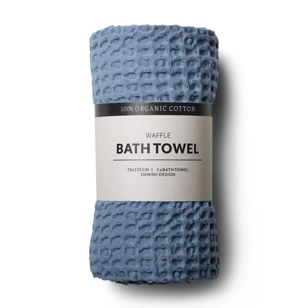 Humdakin Waffle badehåndkle 70 x 135 cm, Ocean  Humdakin