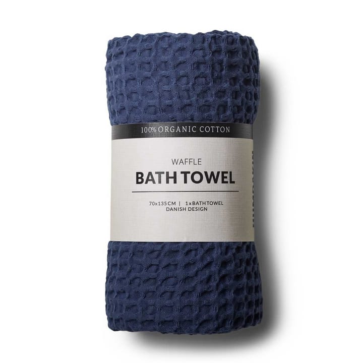 Humdakin Waffle badehåndkle 70 x 135 cm, Sea blue Humdakin