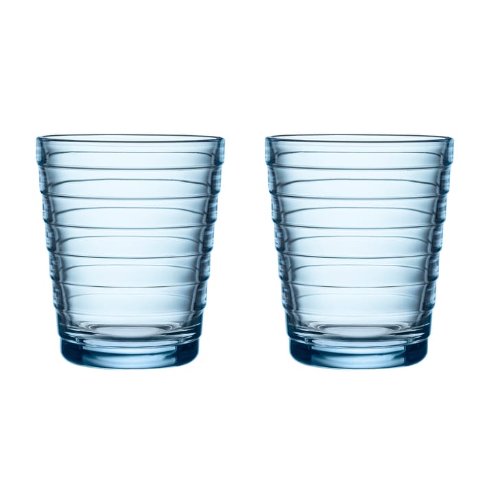 Aino Aalto vannglass 2-pack 22 cl - Aqua - Iittala