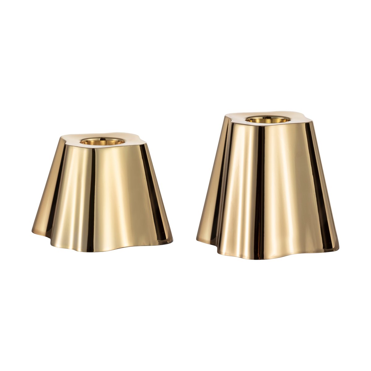 Iittala Alto lysestake 50 + 65 sett på 2 Messing