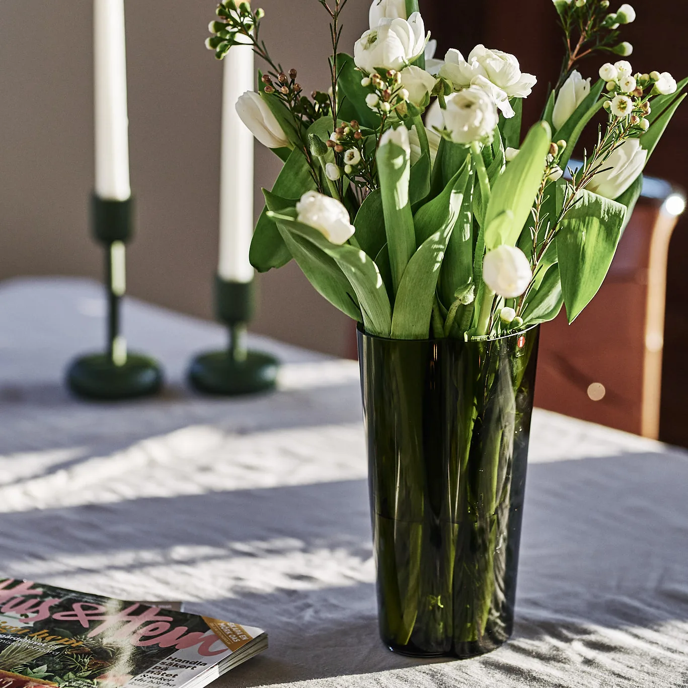 Alvar Aalto vas mossgrønn, 220 mm Iittala