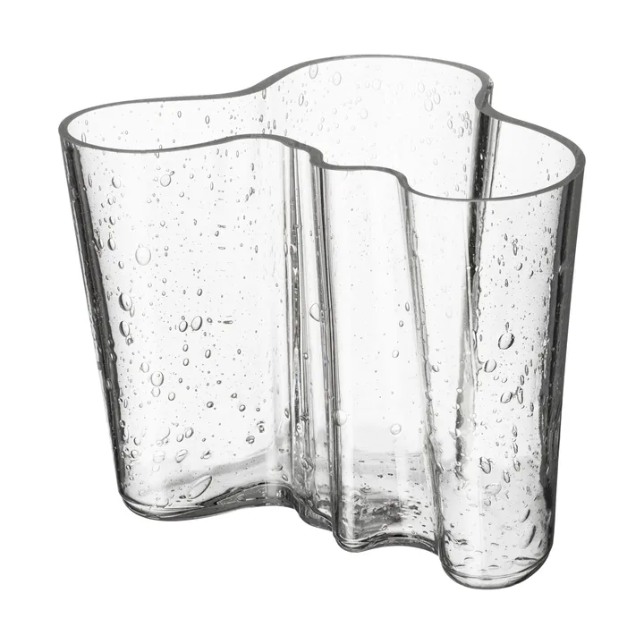 Alvar Aalto vase jubileumsutgave 160 mm - Bobleglass klar - Iittala