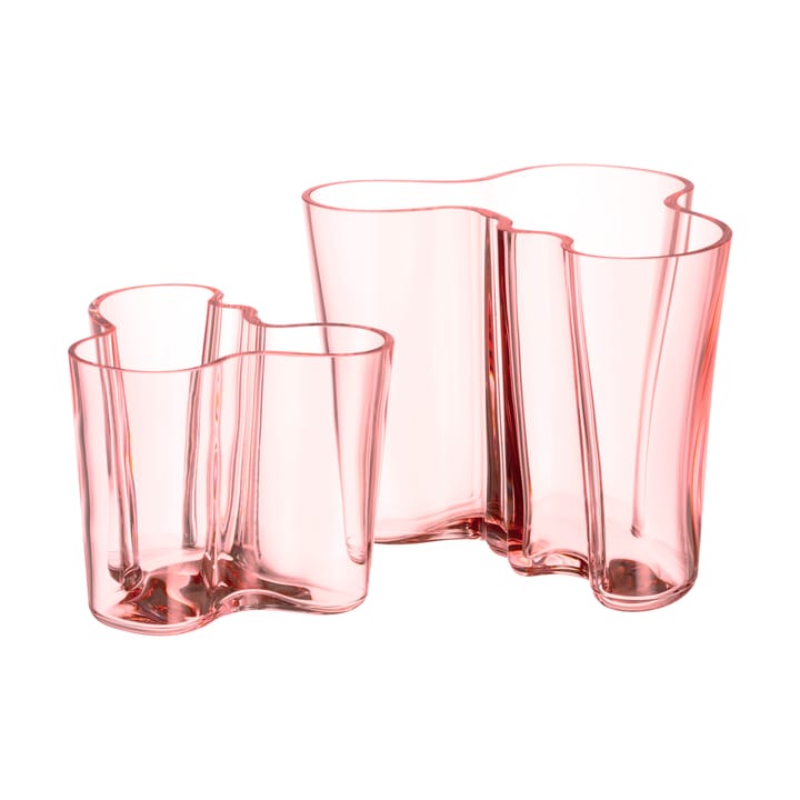 Alvar Aalto vase lakserosa, 160 mm Iittala