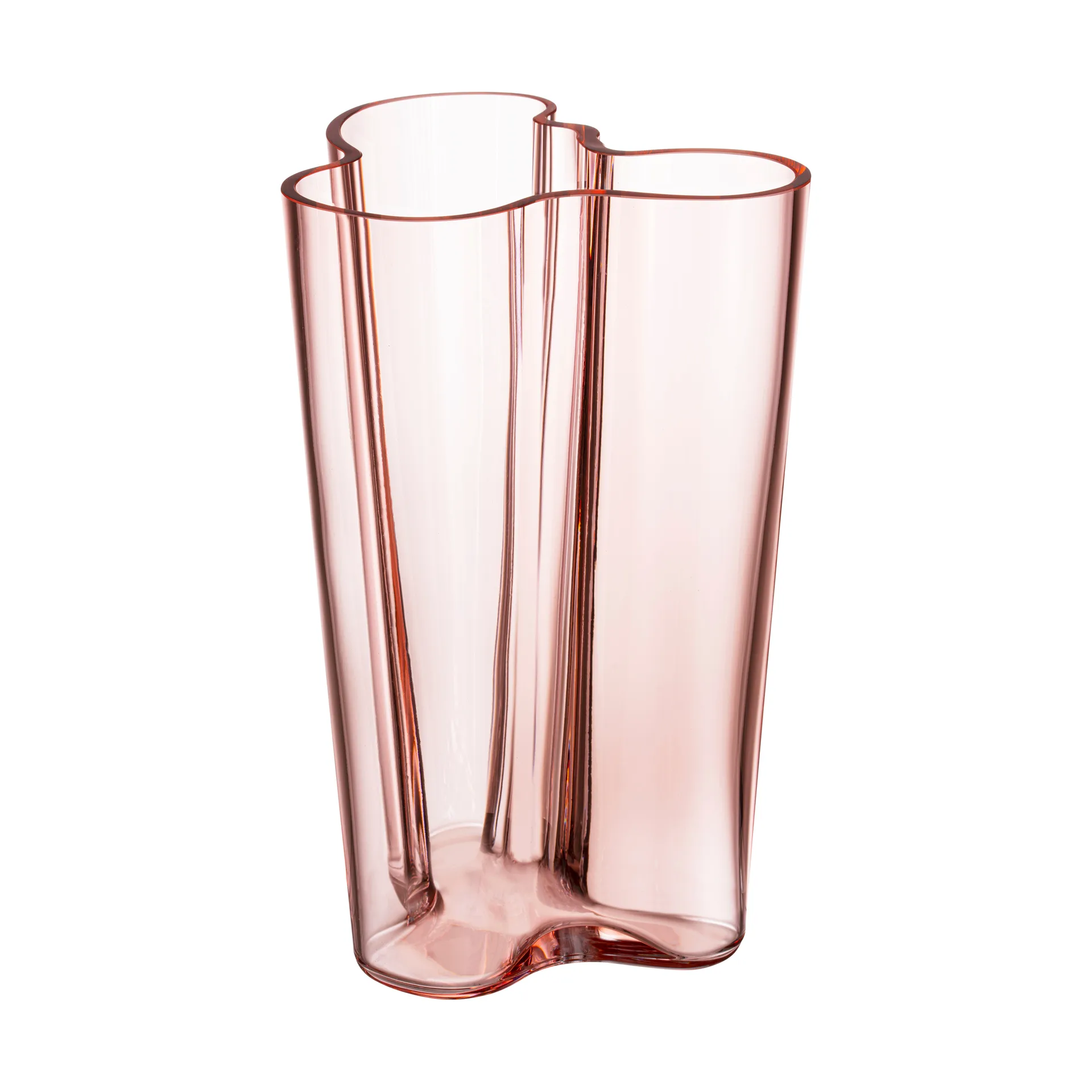 Alvar Aalto vase lakserosa, 251 mm Iittala
