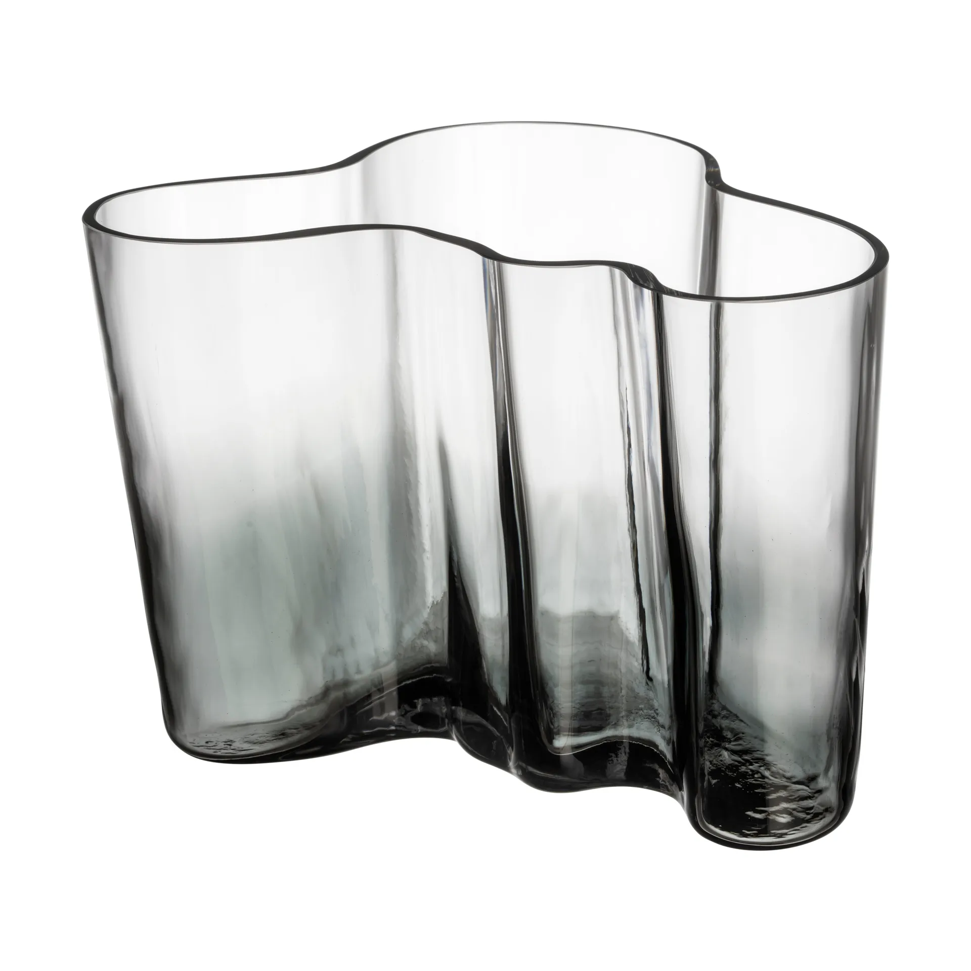 Alvar Aalto vase Limited Edition 140 mm, Klar-mørkegrå Iittala