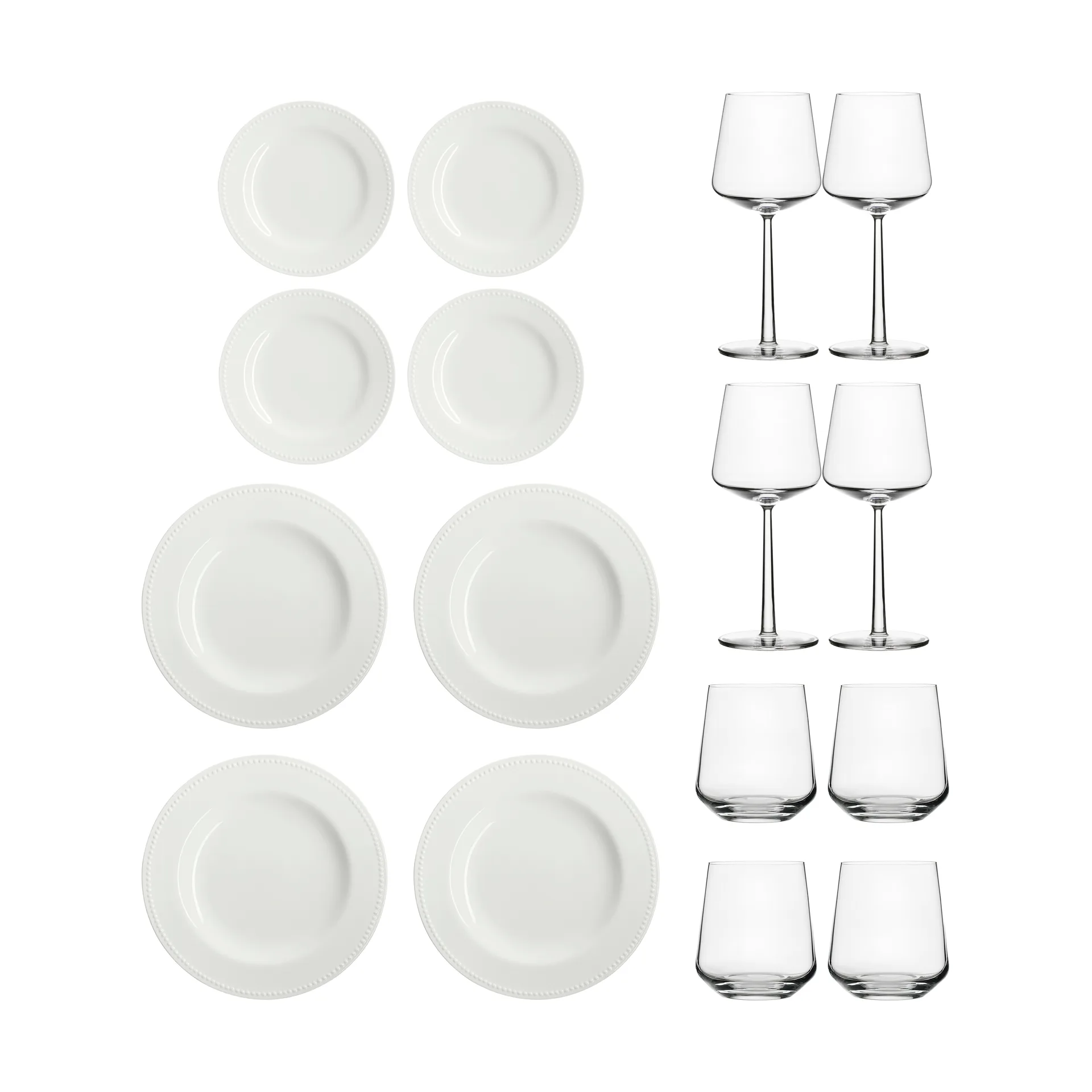 Essence & Dots middagsstartsett 32 deler - Kremhvit Iittala