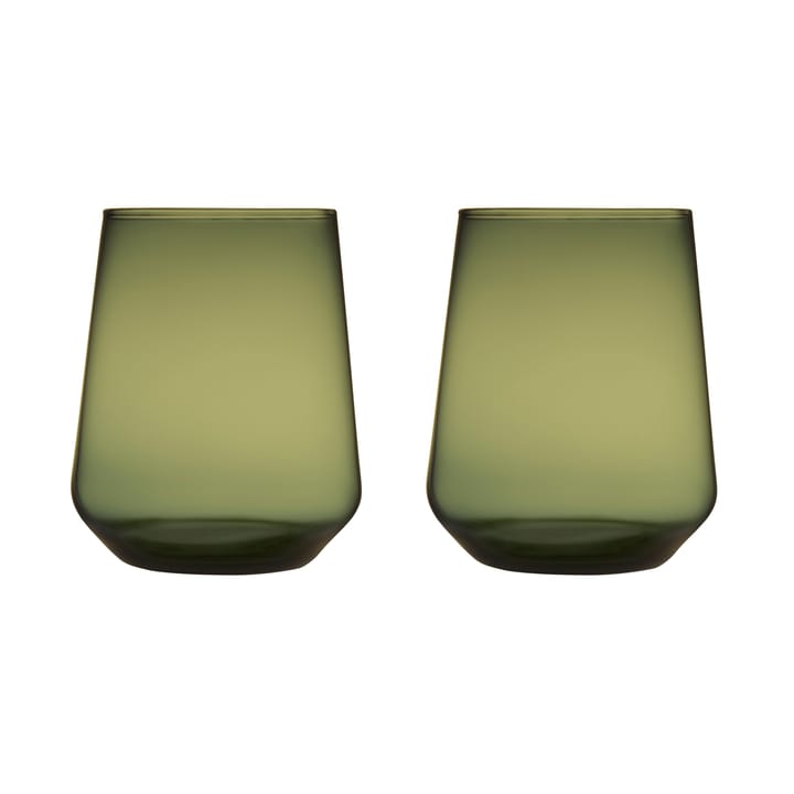 Essence vannglass 2-pakk, Mossgrønn Iittala