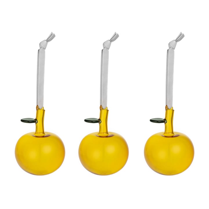 Iittala glasseple 3-stk. - Gul - Iittala