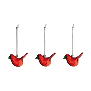 Iittala glassfugl - Rød, 3-pk - Iittala